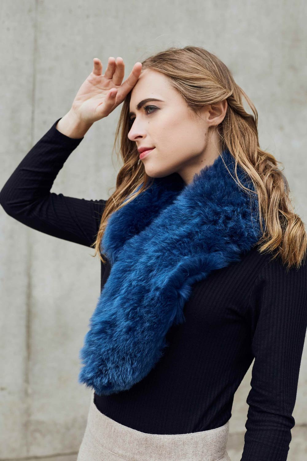 Argon Fur Stole - Midnight Blue NORGÄTE