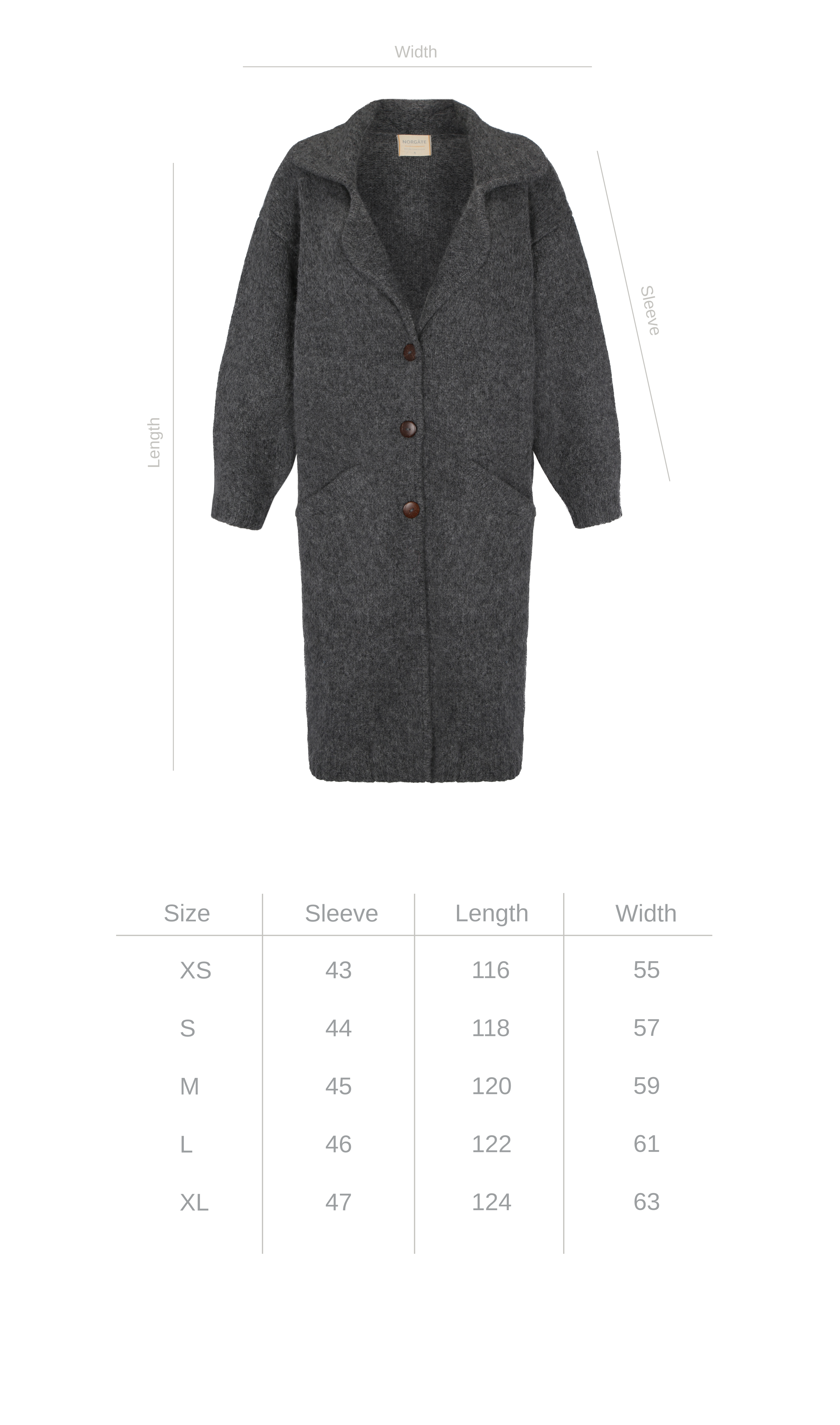 Kuma Coat - Dim grey NORGÄTE