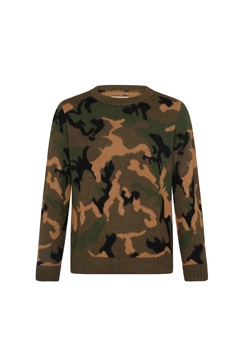 soonerorlater Camo Jacquard Knit 梅雨などに ファッション トップス