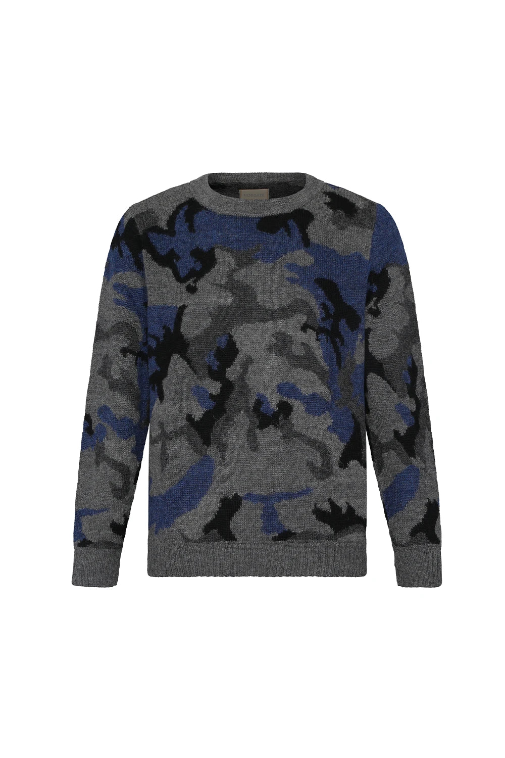 Camouflage Sweater - Navy Blue | Norgäte Alpaca Knitwear Ethically