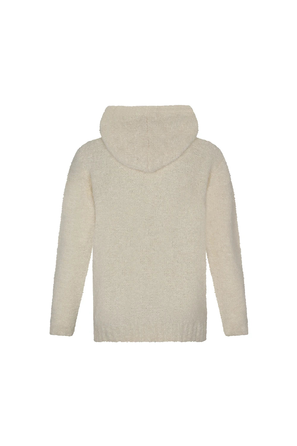 Cobalt Hoodie - Cream NORGÄTE alpaca knitwear sustainably made in Peru
