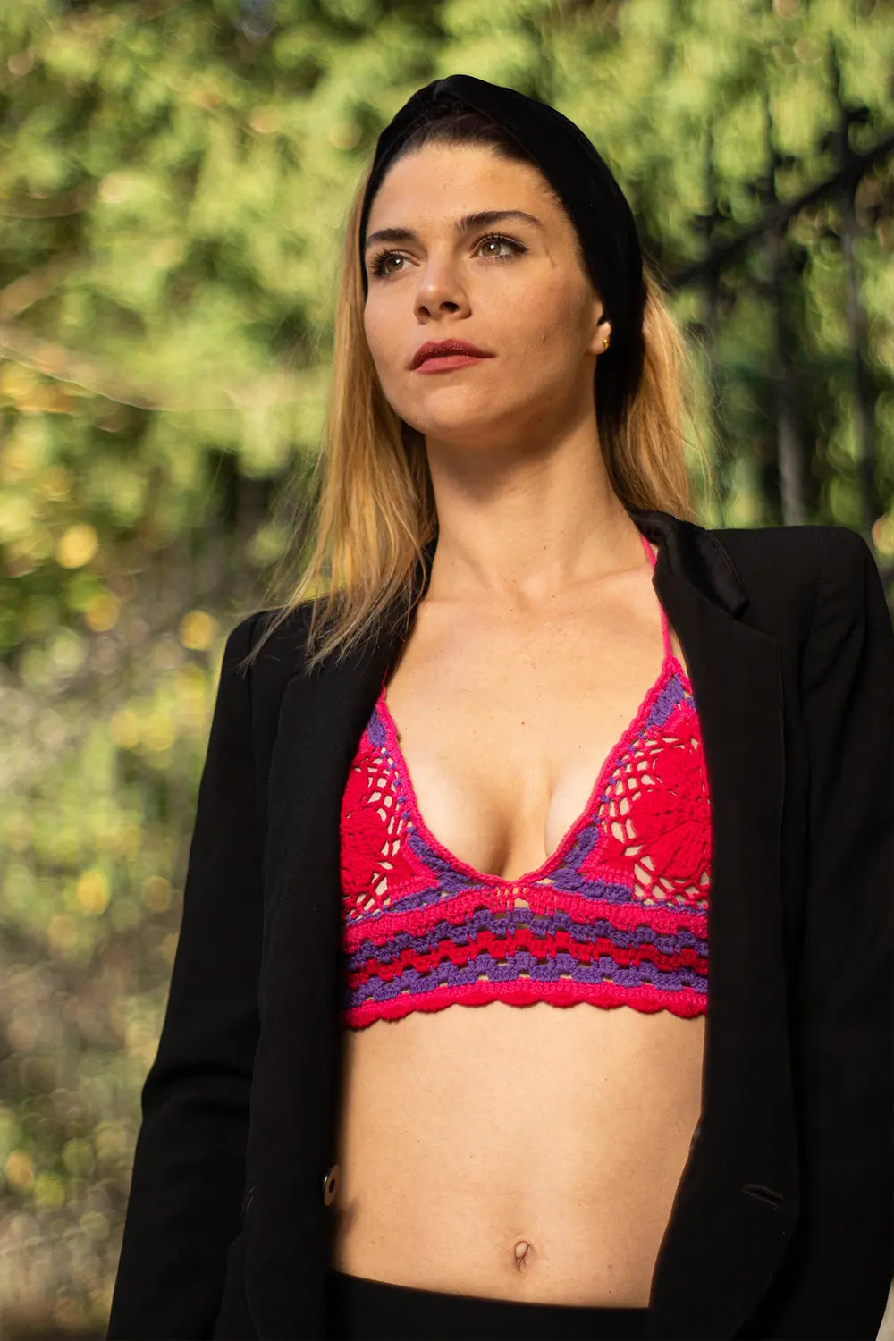 Flower Crochet Top - Fuchsia NORGÄTE