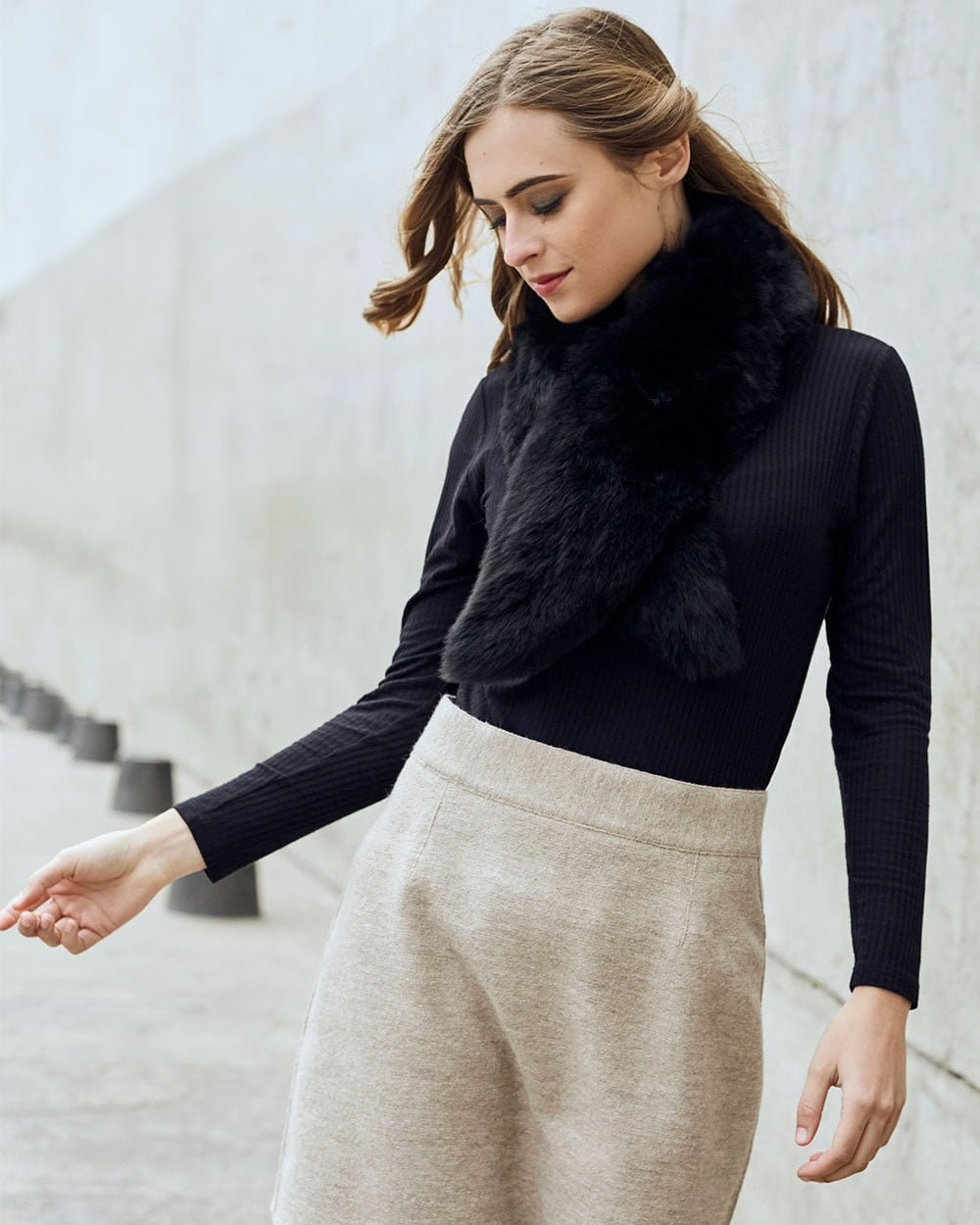 Argon Fur Stole Black One Size NORGÄTE