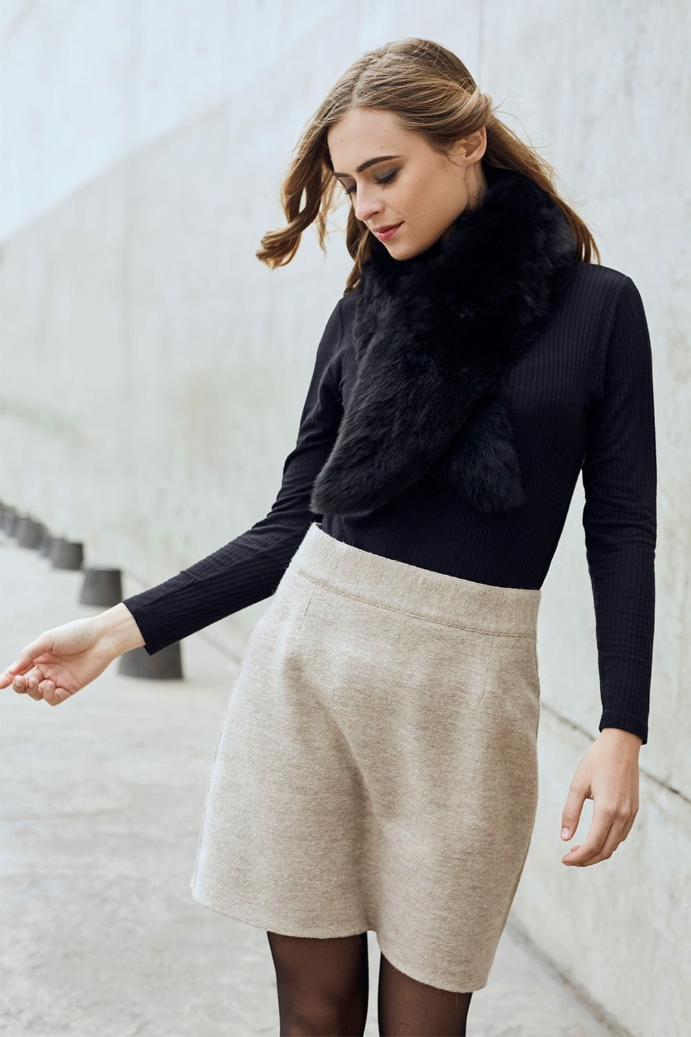 Argon Fur Stole - Champagne pink NORGÄTE