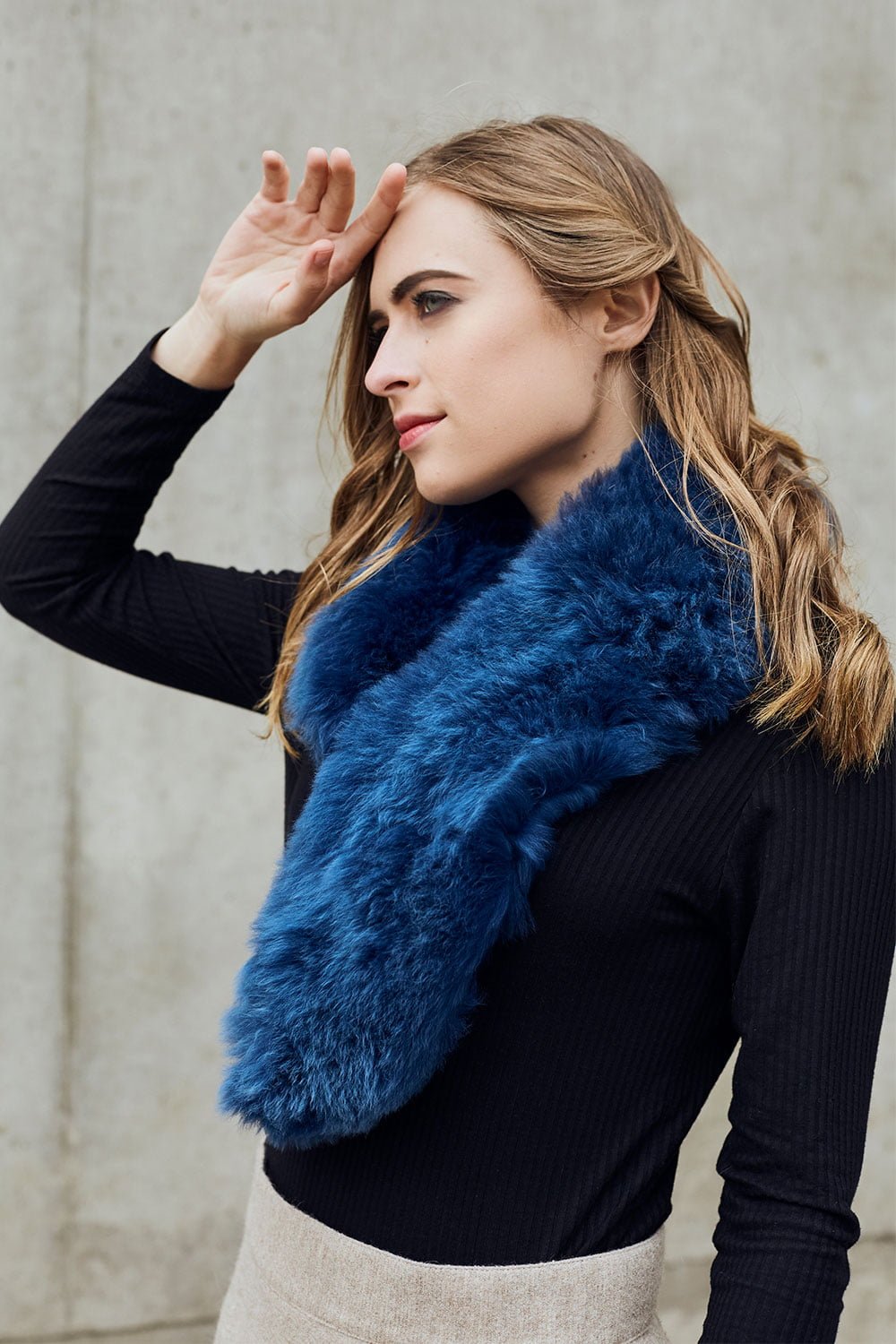 Argon Fur Stole - Champagne pink NORGÄTE