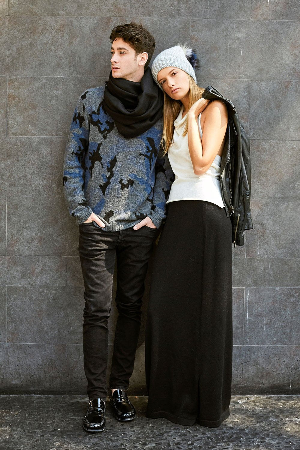 Camouflage Sweater - Navy Blue NORGÄTE