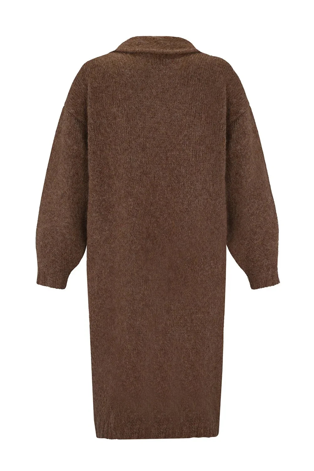 Kuma Coat - Chocolate NORGÄTE alpaca knitwear sustainably made in Peru