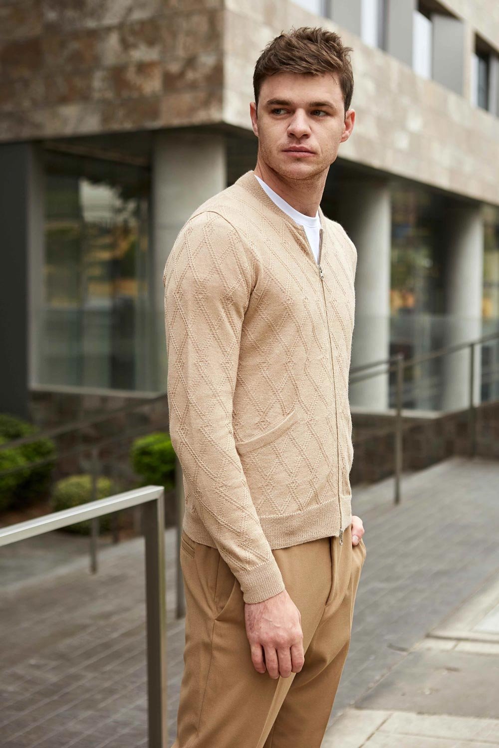 Simple Zip Sweater - Sand NORGÄTE