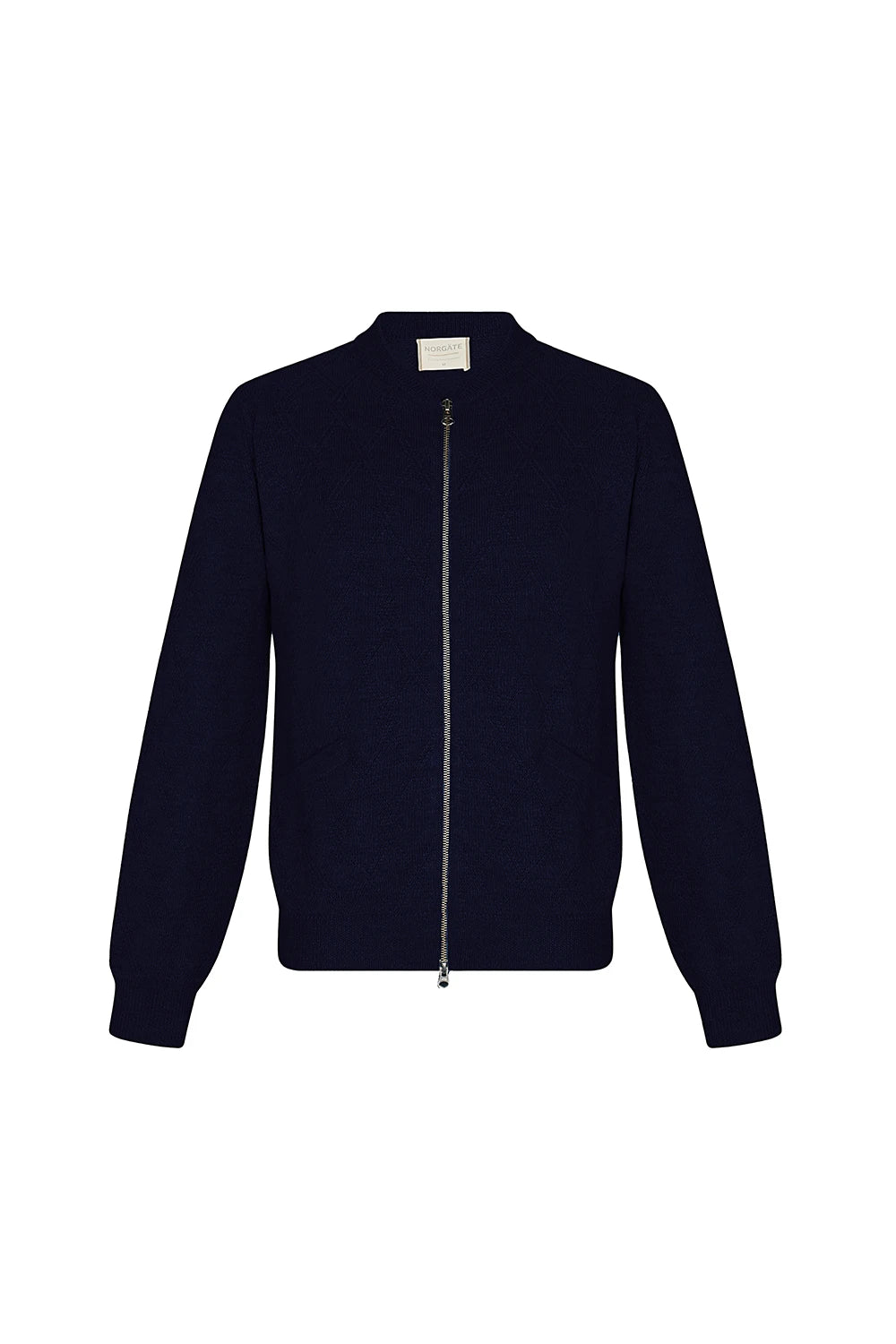 Simple Zip Sweater - Blue | Norgäte Alpaca Knitwear Ethically Made