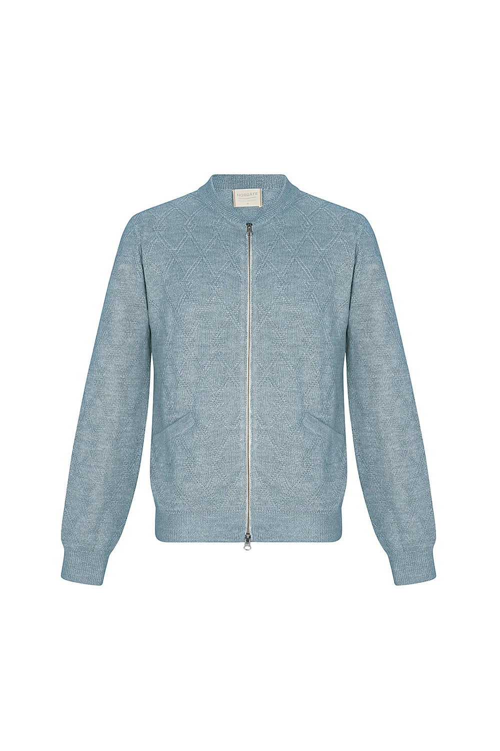 Simple Zip Sweater - Light Blue NORGÄTE