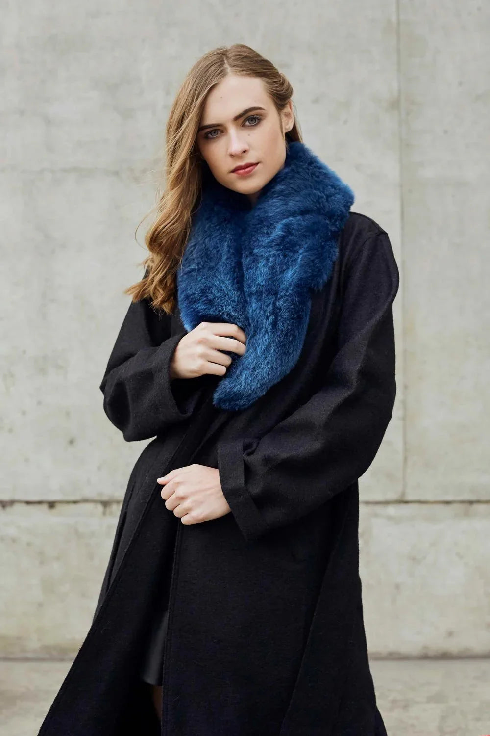 Tungsten Overcoat - Black NORGÄTE alpaca knitwear sustainably made in Peru