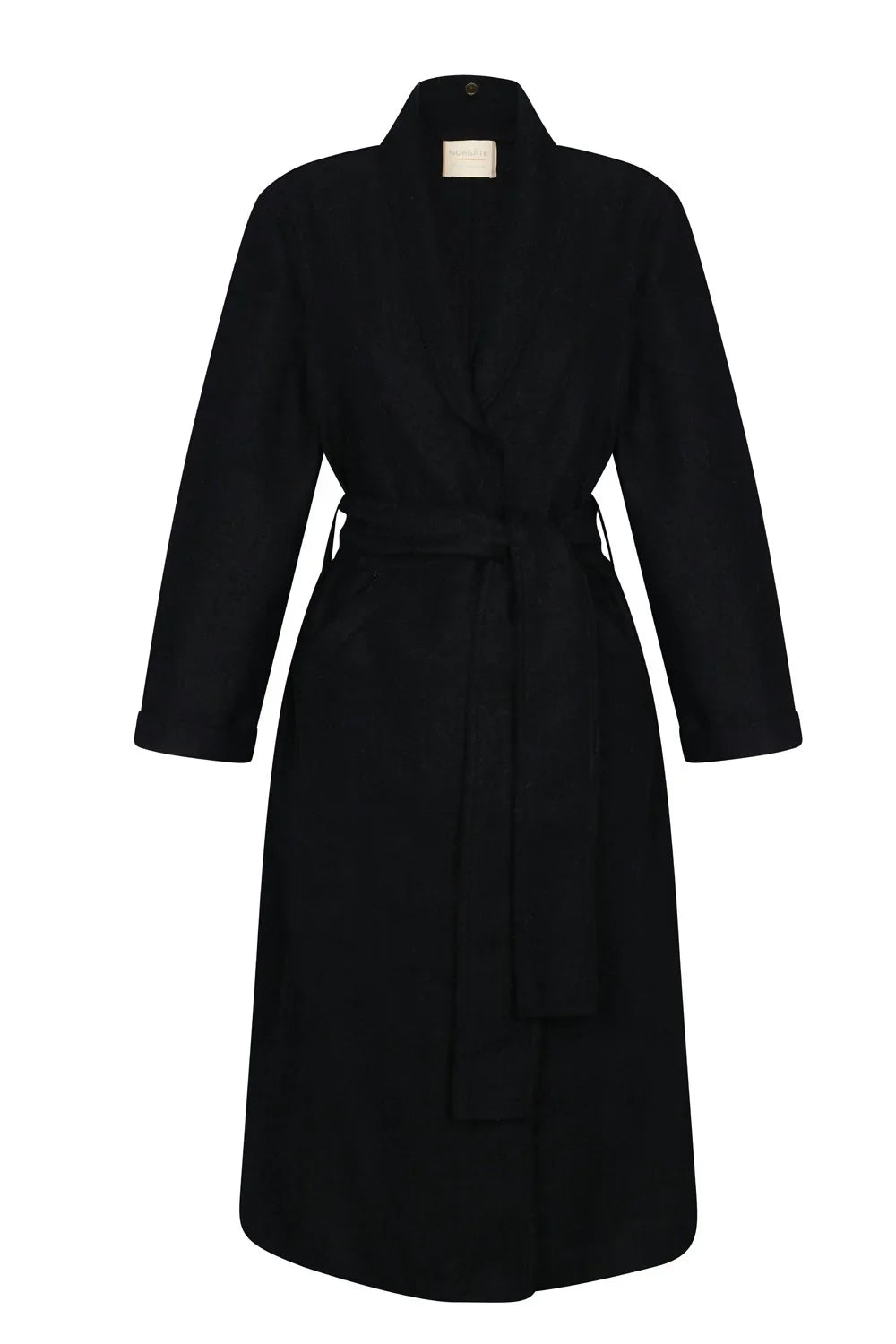 Tungsten Overcoat - Black | Norgäte Alpaca Knitwear Ethically Made