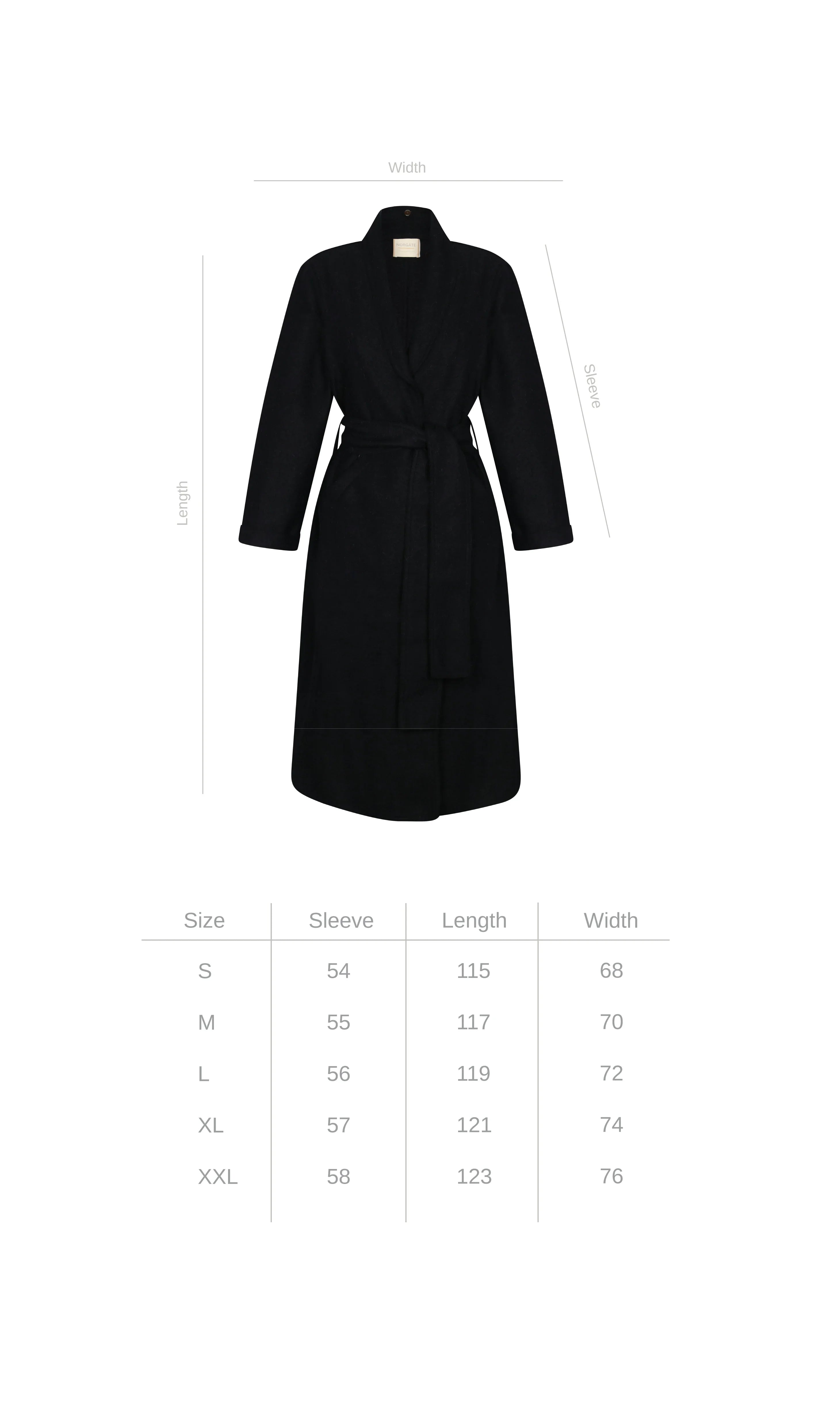 Tungsten Overcoat - Dim Grey NORGÄTE alpaca knitwear sustainably made in Peru