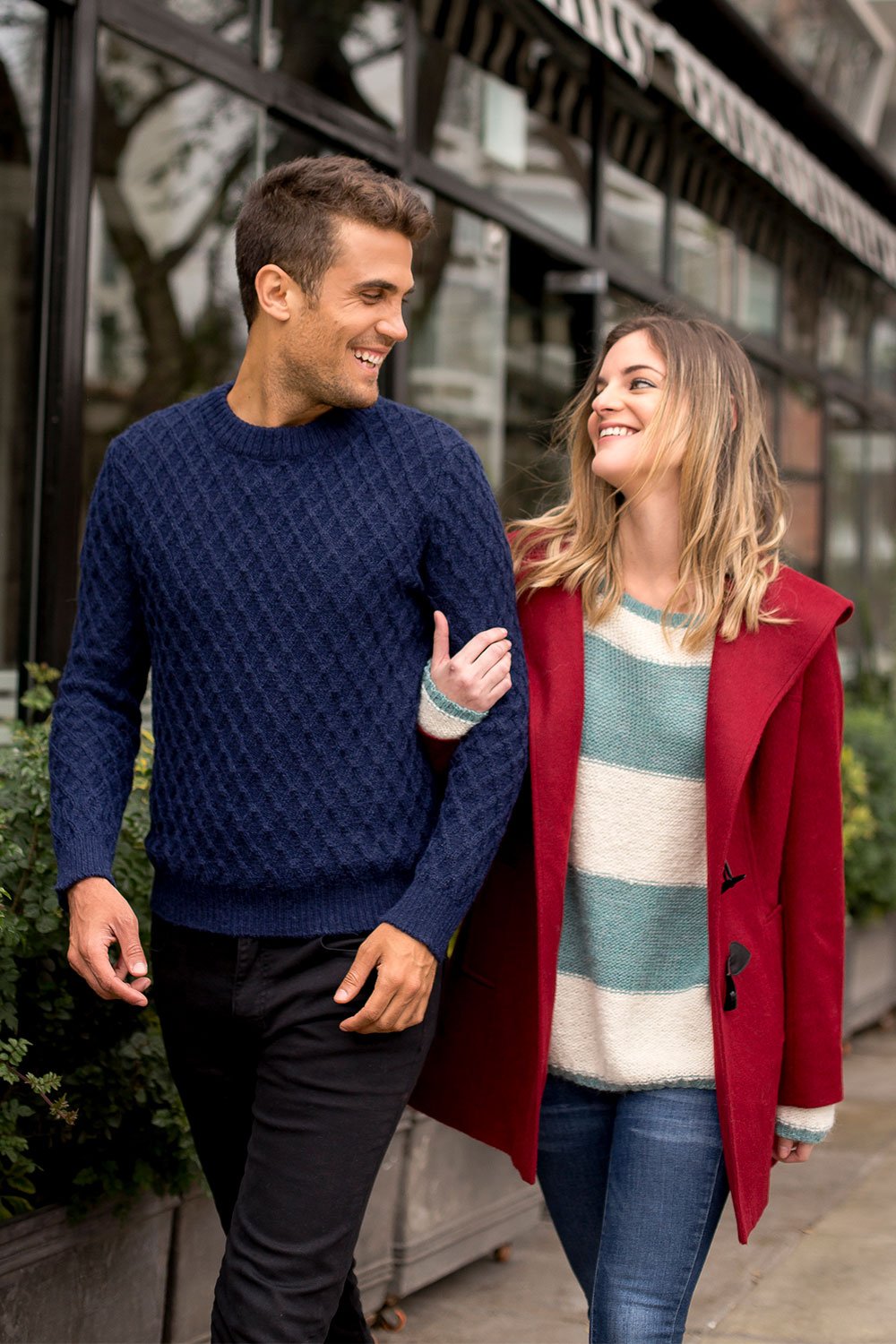 Diamond Sweater - Blue | Norgäte Alpaca Knitwear Ethically Made in