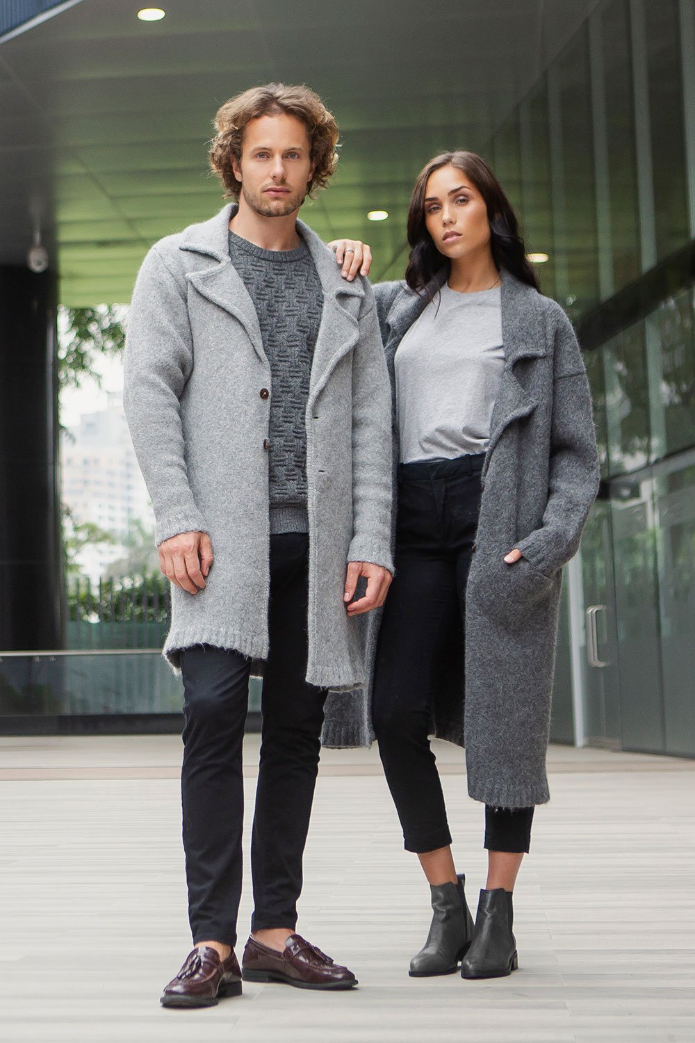 Kuma Coat - Dim grey | Norgäte Alpaca Knitwear Ethically Made in Peru