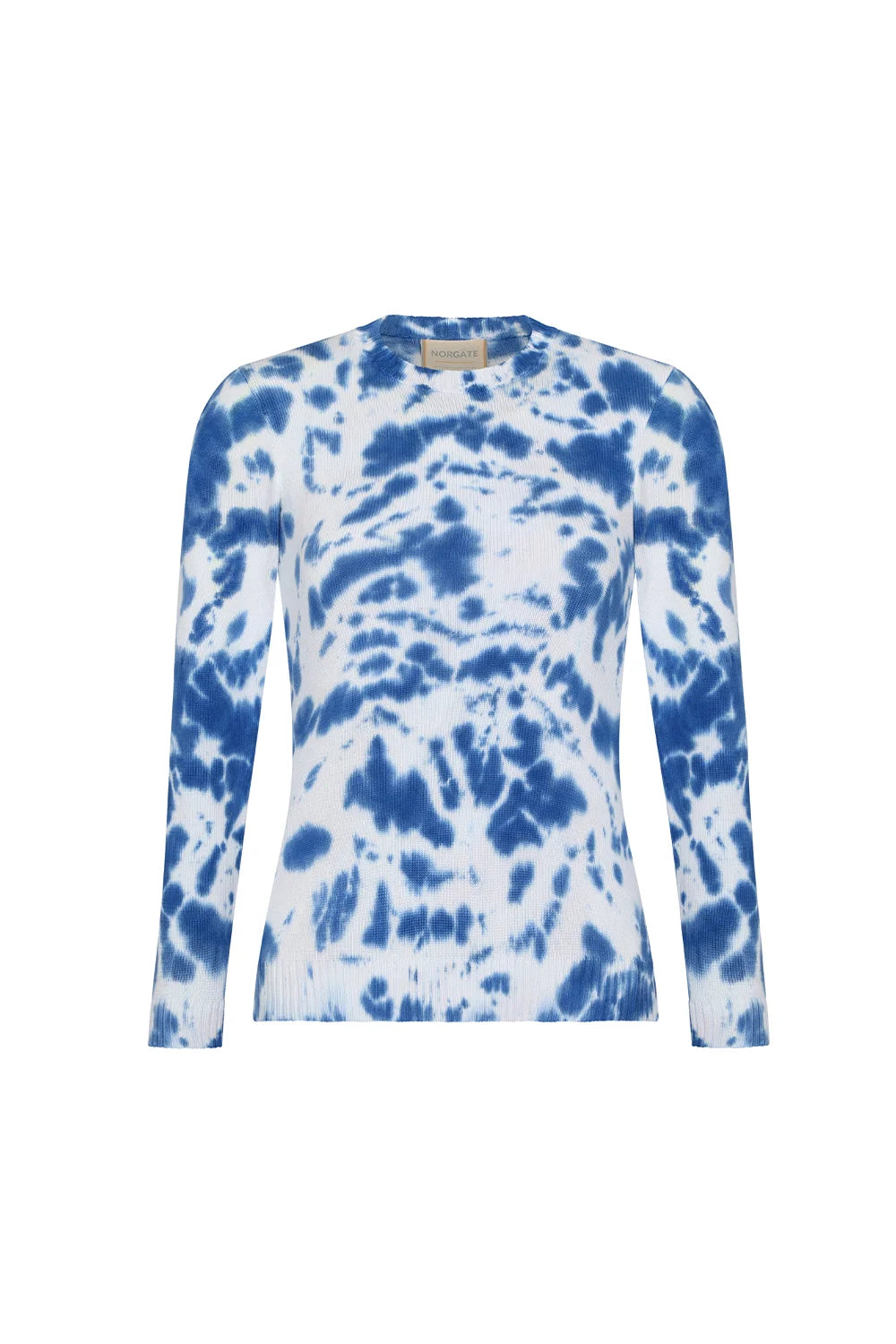 Natural Sweater - Blue Cream with Blue Tie-Dye NORGÄTE